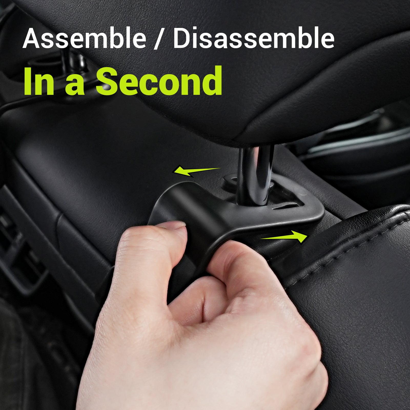 SodaRide Car Seat Headrest Hook 4 Pack