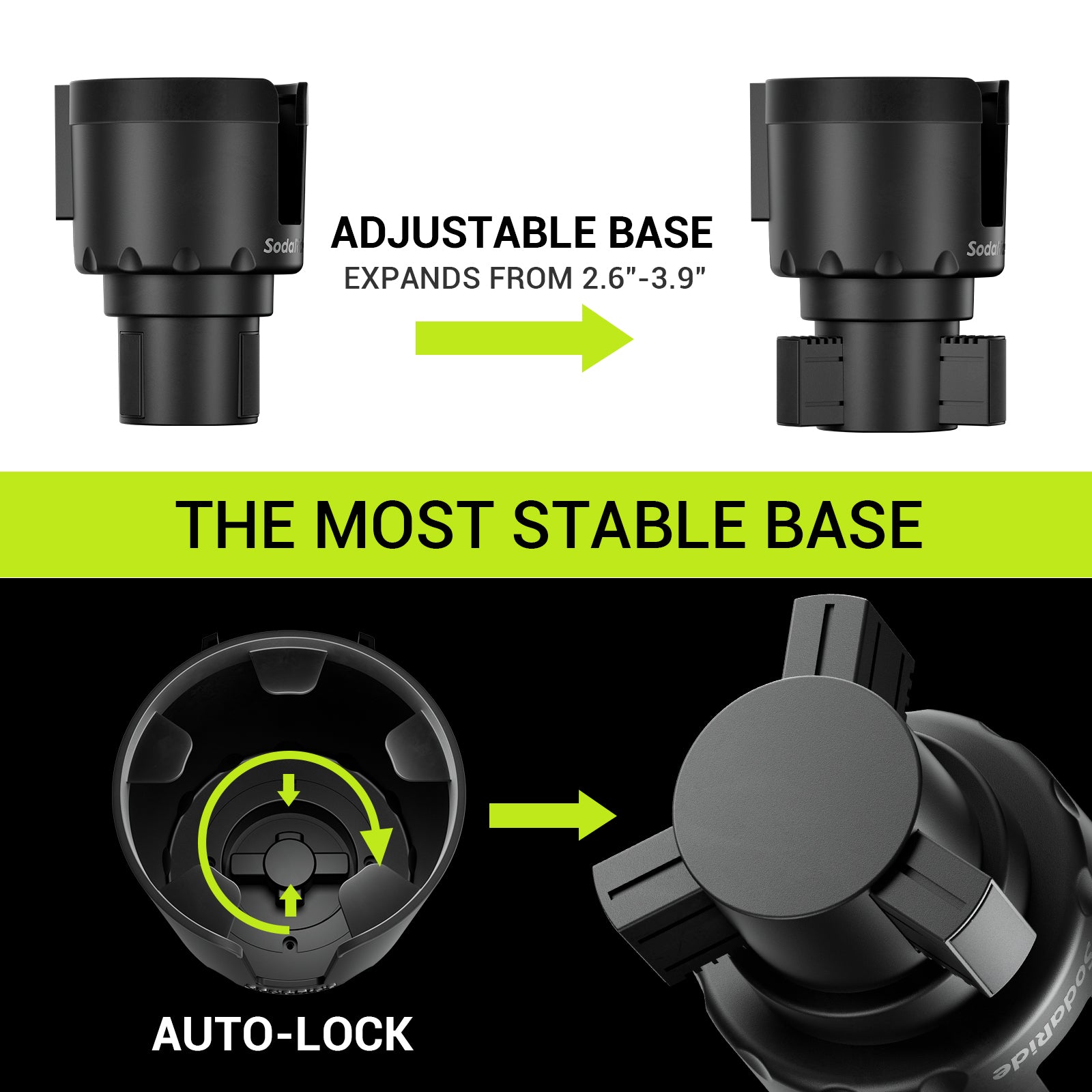 Car Cup Holder Wireless Charger Tray Expander