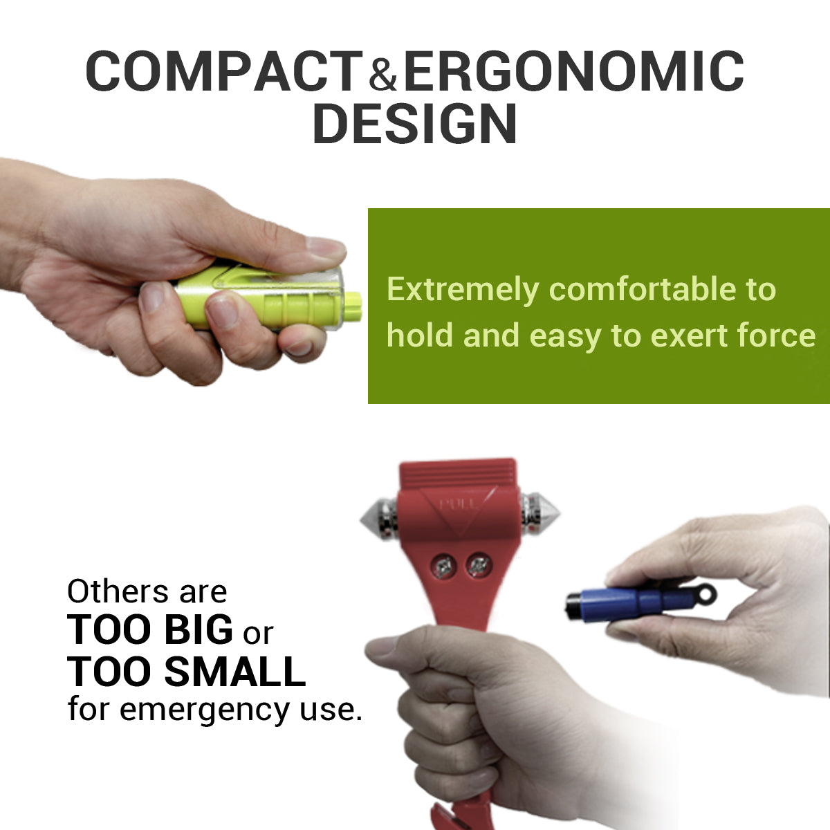 Window Breaker Seatbelt Cutter with FlashLight